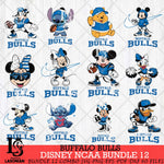 Buffalo Bulls Disney NCAA Bundle Svg PNG 12 Svg Eps Dxf Png File, Digital Download