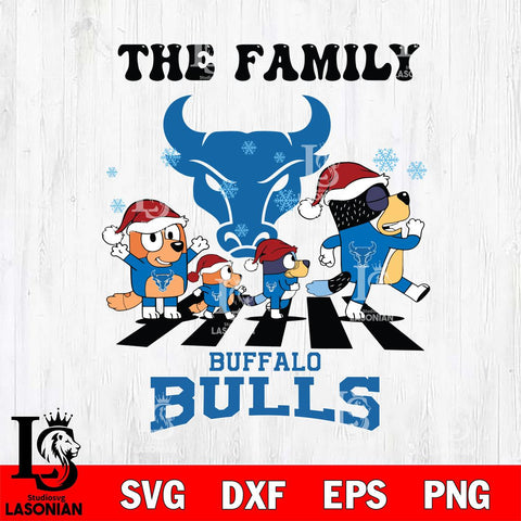 Buffalo Bulls Family Bluey Christmas Svg Eps Dxf Png File, Digital Download