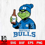 Buffalo Bulls Grinch Drinking Beer Christmas Cut Files Cricut, Svg Dxf Eps Png file, Digital download , Silhouette