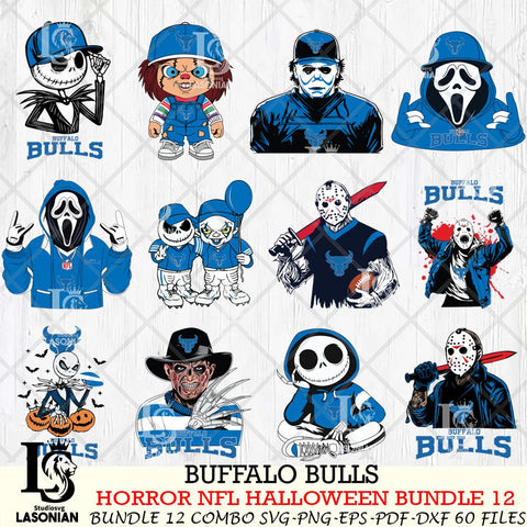 Buffalo Bulls Halloween Bundle 12 SVG Svg Eps Dxf Png File, NCAA bundle svg, Digital Download, Instant Download