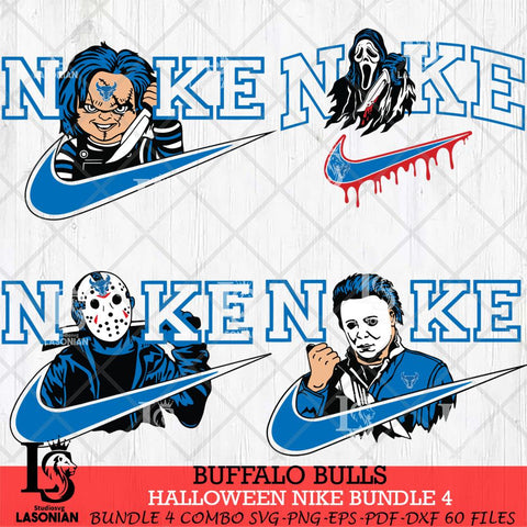 Buffalo Bulls Halloween Nike NCAA Bundle 4 Svg Eps Dxf Png File, Digital Download, Instant Download