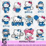 Buffalo Bulls Hello Kitty Bundle 12 SVG Svg Eps Dxf Png File, Digital Download, Instant Download