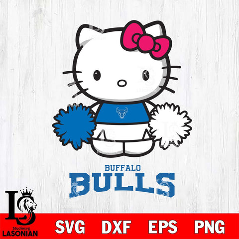 Buffalo Bulls Hello Kitty Cheerleader 2 Svg Eps Dxf Png File, Digital Download, Instant Download