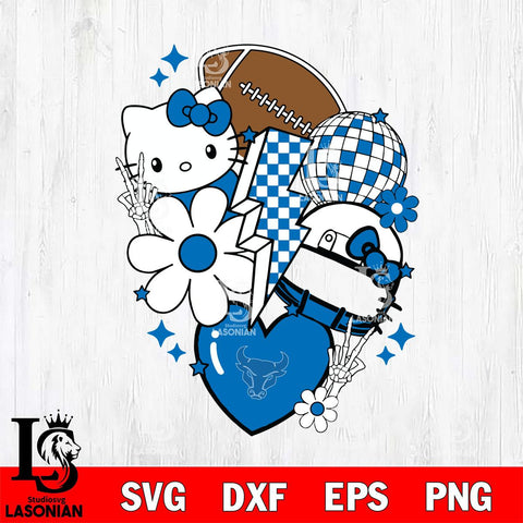 Buffalo Bulls Hello Kitty NCAA 2 Svg Eps Dxf Png File, Digital Download, Instant Download