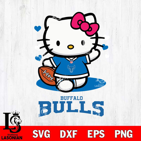 Buffalo Bulls Hello Kitty NCAA 3 Svg Eps Dxf Png File, Digital Download, Instant Download