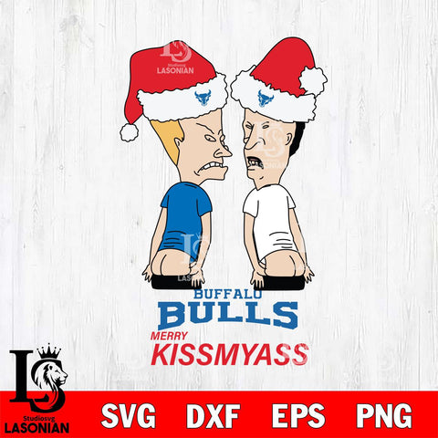 Buffalo Bulls Merry KissMyass Svg Eps Dxf Png File,NCAA Svg Files,Digital Download,Sublimation,Instant Download