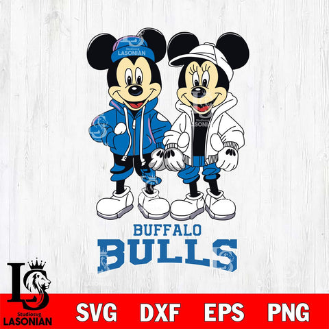 Buffalo Bulls Mickey Minnie Mouse Football Svg Eps Dxf Png File, NCAA svg , File Cut , Digital Download , Instant Download, Cut Svg Files