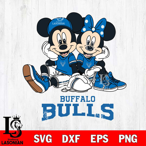 Buffalo Bulls Mickey Minnie Mouse Football Sit Svg Eps Dxf Png File, NCAA svg , File Cut , Digital Download , Instant Download, Cut Svg Files