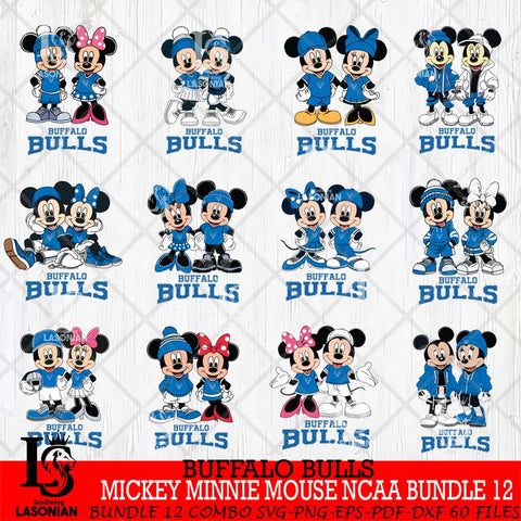 Buffalo Bulls Mickey Minnie Mouse NCAA Bundle 12 Svg Eps Dxf Png File, Bundle NCAA svg , File Cut , Digital Download , Instant Download, Cut Svg Files