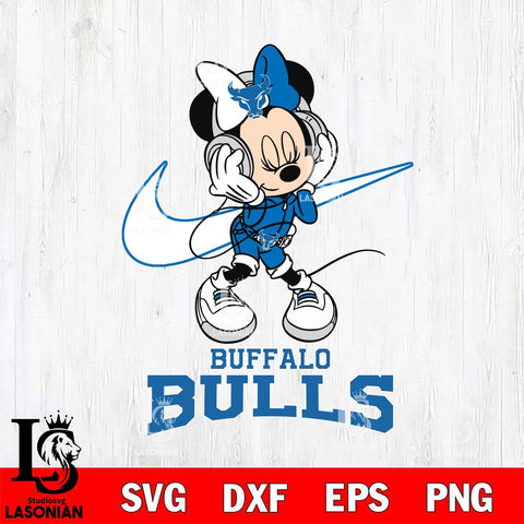 Buffalo Bulls Minnie Mouse Dancing NIKE, Svg Eps Dxf Png File, Digital Download