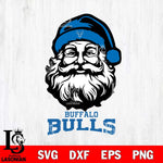 Buffalo Bulls Santa Claus Christmas Svg dxf eps png pdf file,NCAA svg,Digital Download,Cricut file