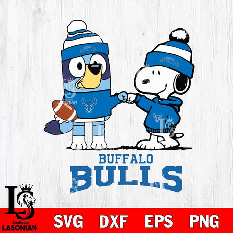 Buffalo Bulls Snoopy & Bluey Football Svg Eps Dxf Png File,NCAA Svg Files,Chill Guy svg ,Digital Download ,Instant Download, Cricut File