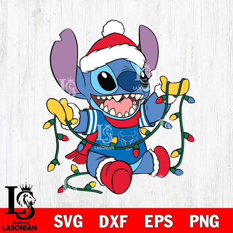 Buffalo Bulls Stitch Christmas Lights Svg Eps Dxf Png File, Digital Download, Instant Download