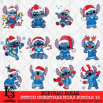 Buffalo Bulls Stitch Christmas NCAA Bundle 12 Svg Eps Dxf Png File, Digital Download, Instant Download