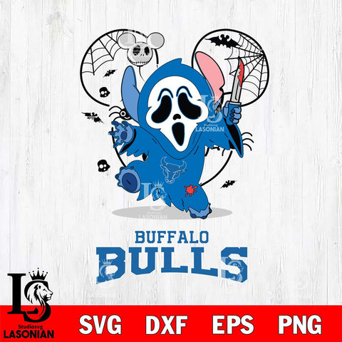 Buffalo Bulls Stitch Ghost Face Halloween 2 Svg Eps Dxf Png File, Digital Download, Instant Download