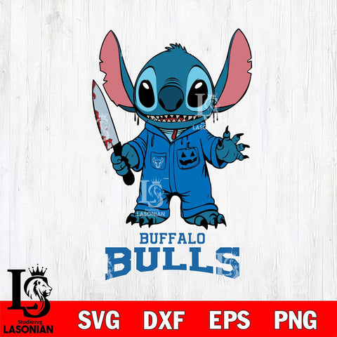 Buffalo Bulls Stitch Horror 2 Svg Eps Dxf Png File, NCAA svg, Digital Download, Instant Download