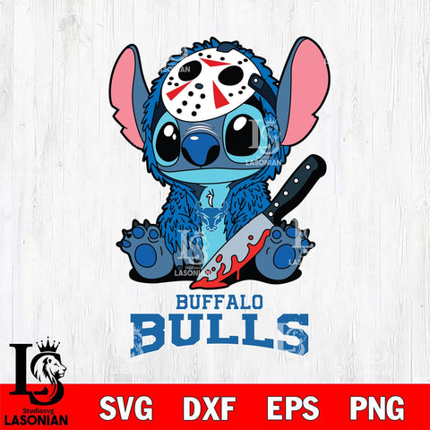 Buffalo Bulls Stitch Jason Voorhees Svg Eps Dxf Png File, NCAA svg, Digital Download, Instant Download