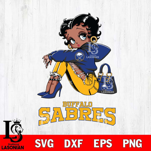 Buffalo Sabres Betty Boop Black Fan Girl Svg Eps Dxf Png File, Digital Download, Instant Download