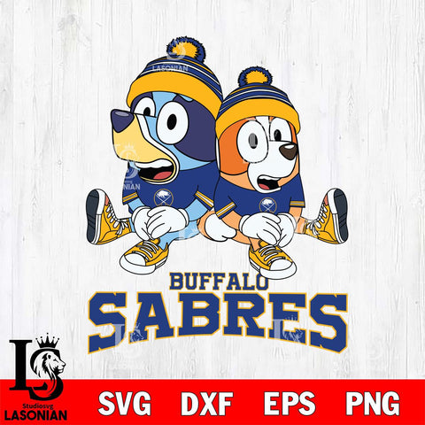 Buffalo Sabres Bluey & Bingo 8 Svg Eps Dxf Png File, NHL svg, Digital Download, Instant Download