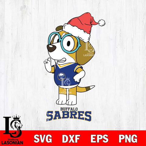 Buffalo Sabres Christmas Bluey Honey Sport Svg, Christmas Svg , NHL svg , Digital Download, dxf eps png pdf file