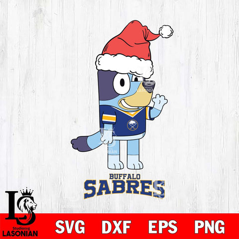 Buffalo Sabres Christmas Bluey Say Hi Svg, Christmas Svg , NHL svg , Digital Download, dxf eps png pdf file