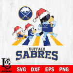 Buffalo Sabres Christmas Family Bluey Walking Svg, Christmas Svg , NHL svg , Digital Download, dxf eps png pdf file