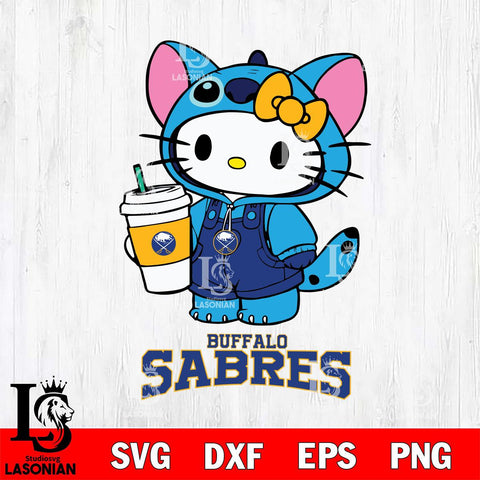 Buffalo Sabres Hello Kitty Stitch Svg Eps Dxf Png File, NHL svg, Digital Download, Instant Download