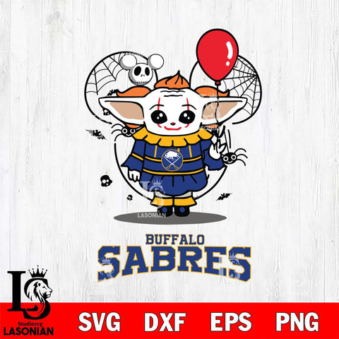 Buffalo Sabres Stitch Pennywise Halloween Svg Eps Dxf Png File, Digital Download, Instant Download