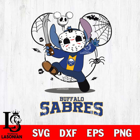 Buffalo Sabres Stitch jason voorhees Halloween Svg Eps Dxf Png File, Digital Download, Instant Download