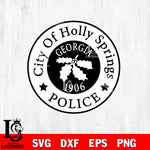 CITY OF HOLLY SPRINGS POLICE DEPT PATCH svg eps png dxf file ,Logo Police black and white Digital Download, Instant Download