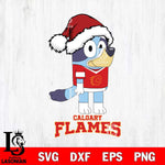 Calgary Flames Christmas Bluey Hat Svg, Christmas Svg , NHL svg , Digital Download, dxf eps png pdf file