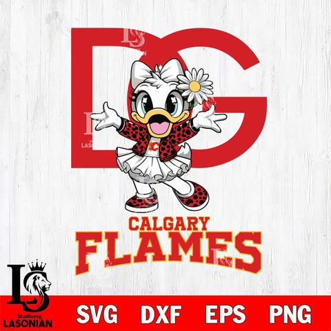 Calgary Flames Dolce And Gabbana Daisy Duck Disney Svg Eps Dxf Png File, Digital Download, Instant Download