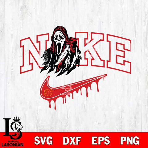 Calgary Flames Ghostface Nike Svg Eps Dxf Png File, Digital Download, Instant Download