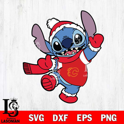 Calgary Flames Stitch Disney Christmas Svg Eps Dxf Png File, Digital Download, Instant Download