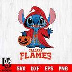 Calgary Flames Stitch Horror Svg Eps Dxf Png File, NHL svg, Digital Download, Instant Download