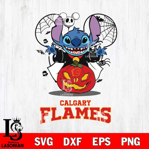 Calgary Flames Stitch Horror Halloween Svg Eps Dxf Png File, Digital Download, Instant Download