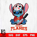 Calgary Flames Stitch Jason Voorhees Svg Eps Dxf Png File, NHL svg, Digital Download, Instant Download