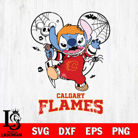 Calgary Flames Stitch Michael Halloween Svg Eps Dxf Png File, Digital Download, Instant Download