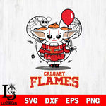 Calgary Flames Stitch Pennywise Halloween Svg Eps Dxf Png File, Digital Download, Instant Download