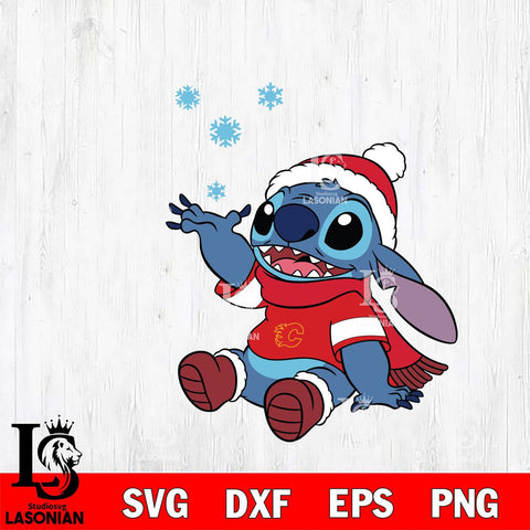 Calgary Flames Stitch Wearing Winter Scarf Svg Eps Dxf Png File, Digital Download, Instant Download