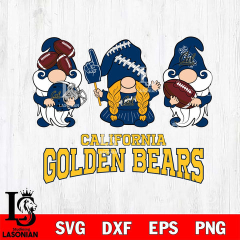 California Golden Bears 3 Gnomes Football Svg Eps Dxf Png File, Digital Download, Instant Download