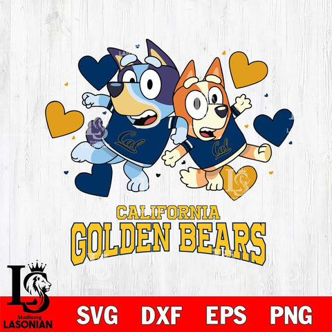 California Golden Bears Bluey & Bingo 10 Svg Eps Dxf Png File, NCAA svg, Digital Download, Instant Download