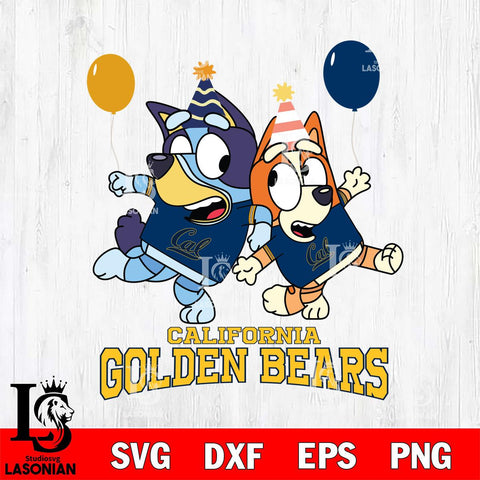 California Golden Bears Bluey & Bingo 2 Svg Eps Dxf Png File, NCAA svg, Digital Download, Instant Download