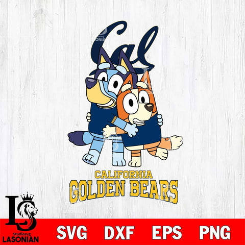 California Golden Bears Bluey & Bingo 3 Svg Eps Dxf Png File, NCAA svg, Digital Download, Instant Download