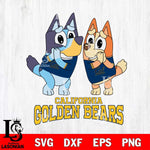 California Golden Bears Bluey & Bingo 5 Svg Eps Dxf Png File, NCAA svg, Digital Download, Instant Download