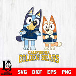 California Golden Bears Bluey & Bingo 6 Svg Eps Dxf Png File, NCAA svg, Digital Download, Instant Download