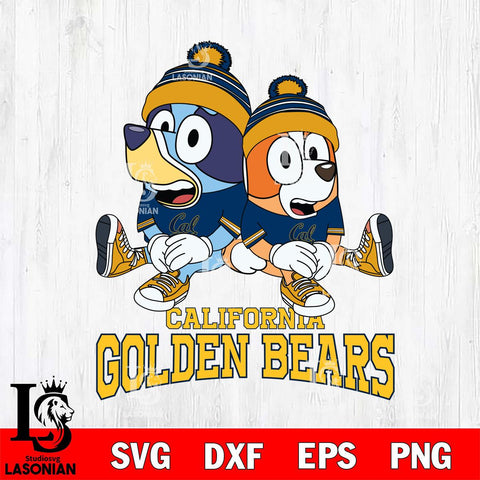 California Golden Bears Bluey & Bingo 8 Svg Eps Dxf Png File, NCAA svg, Digital Download, Instant Download