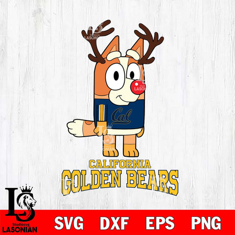 California Golden Bears Bluey Chilli Christmas Deer Svg Eps Dxf Png File, Digital Download