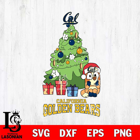 California Golden Bears Bluey Chilli Christmas Tree Svg Eps Dxf Png File, Digital Download