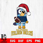 California Golden Bears Bluey Christmas Svg Eps Dxf Png File, Digital Download